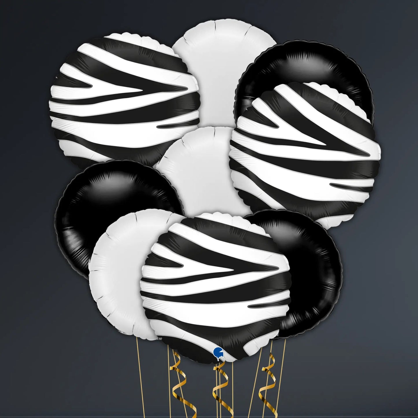 Zebra Stripe Balloon Package – Monochrome Foil Set for Jungle or Safari Parties | The Party Hut Cheltenham
