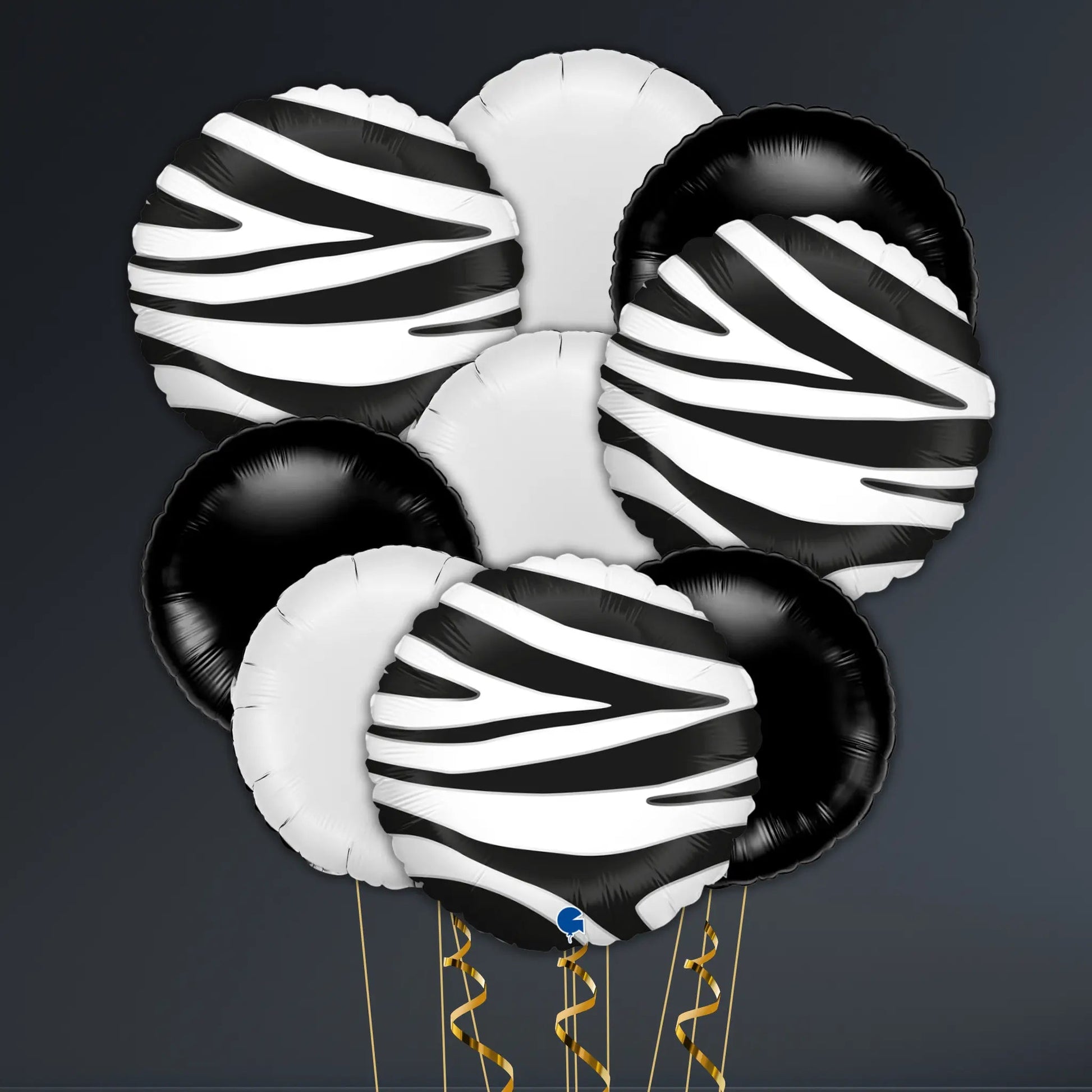 Zebra Stripe Balloon Package - Helium Filled