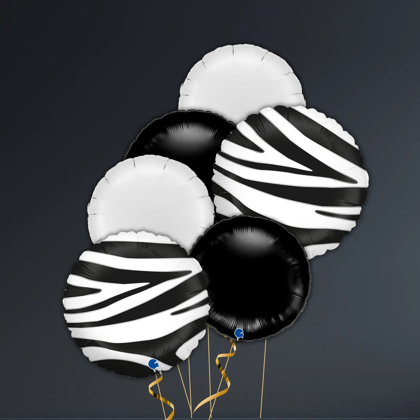 Zebra Stripe Balloon Package – Monochrome Foil Set for Jungle or Safari Parties | The Party Hut Cheltenham