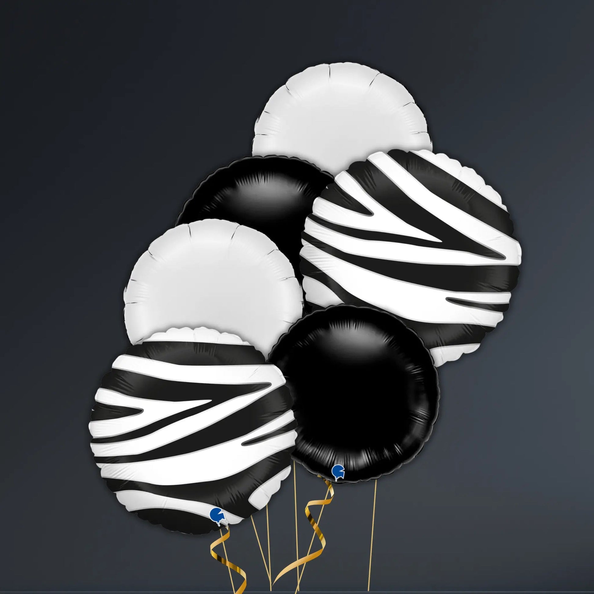 Zebra Stripe Balloon Package - Helium Filled